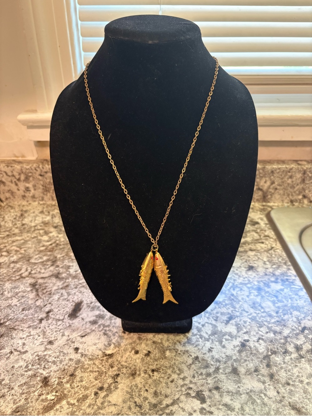 Vintage Articulated Fish Necklace